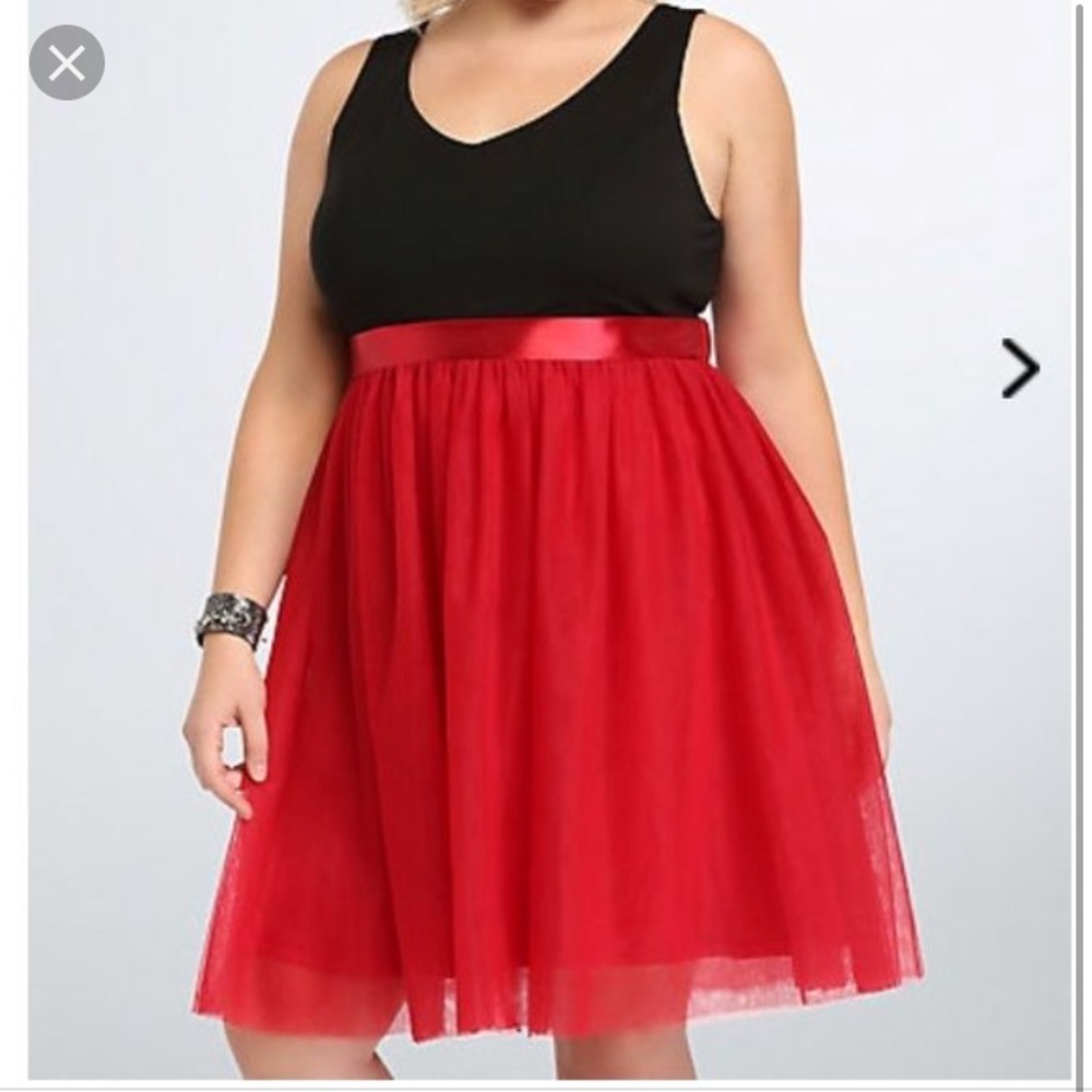Torrid Red Tulle Skirt Party Dress